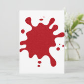 Custom Tomato Red Splatter Flat Holiday Card シーズンカード (スタンド正面)