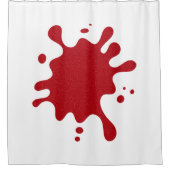 Custom Tomato Red Splatter Graphic Curtain シャワーカーテン (正面)