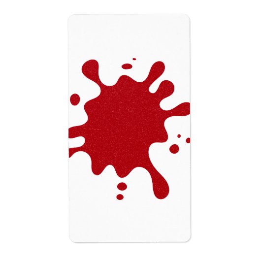 Custom Tomato Red Splatter Return Labels ラベル (正面)