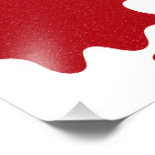 Custom Tomato Red Splatter White Background Poster フォトプリント (角)