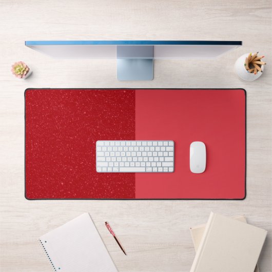Custom Tomato Red Split Desk Mat – Bold & Clean デスクマット (オフィス1)