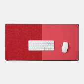 Custom Tomato Red Split Desk Mat – Bold & Clean デスクマット (キーボード&マウス)