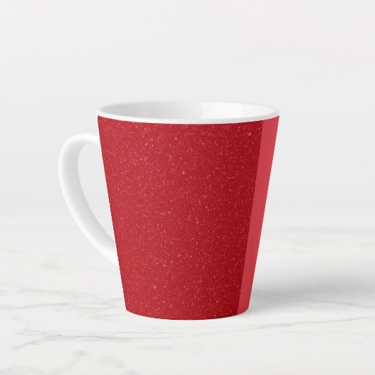 Custom Tomato Red Split Latte Mug カフェラテマグ (左アングル)
