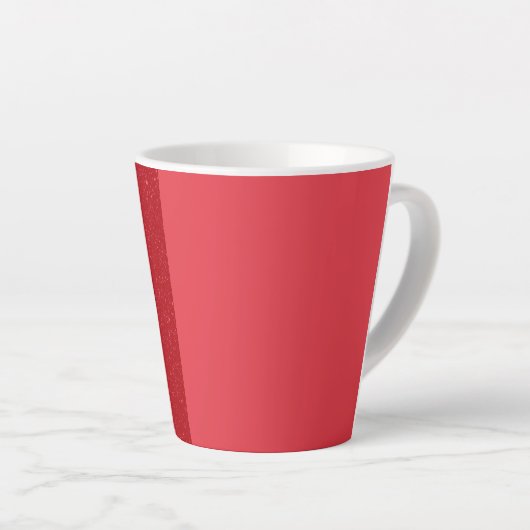 Custom Tomato Red Split Latte Mug カフェラテマグ (右アングル)