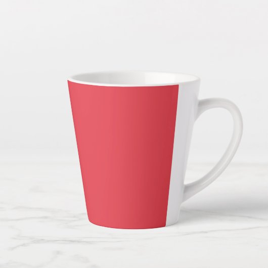 Custom Tomato Red Split Latte Mug カフェラテマグ (右)