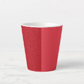 Custom Tomato Red Split Latte Mug カフェラテマグ (正面)