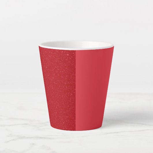Custom Tomato Red Split Latte Mug カフェラテマグ (正面)