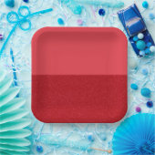 Custom Tomato Red Split Paper Plates ペーパープレート (パーティー)