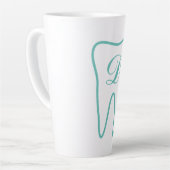 Custom tooth logo latte mug for dentist カフェラテマグ (左アングル)