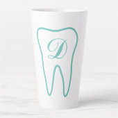 Custom tooth logo latte mug for dentist カフェラテマグ (正面)