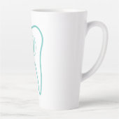 Custom tooth logo latte mug for dentist カフェラテマグ (右)