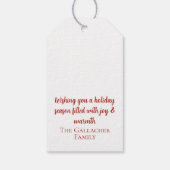 Custom Topiary Christmas Tree ギフトタグ (裏面)