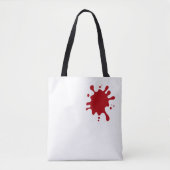 Custom Tote Bag – Red Splash Print トートバッグ (正面)