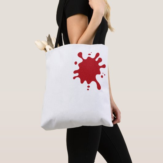 Custom Tote Bag – Red Splash Print トートバッグ (クローズアップ)