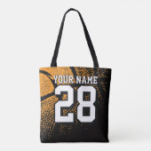 Custom tote bag with vintage basketball design トートバッグ (裏面)