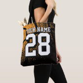 Custom tote bag with vintage basketball design トートバッグ (クローズアップ)