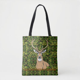Custom tote bag with whitetail design トートバッグ