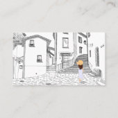 Custom Travel Agent Business Card with Cityscape 名刺 (正面)