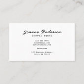 Custom Travel Agent Business Card with Cityscape 名刺 (裏面)