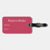 Custom Travel Gift for Women Personalized Daisy ラゲッジタグ (裏面横)