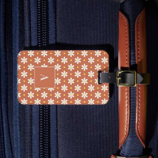 Custom Travel Gift for Women Personalized Daisy ラゲッジタグ (正面インサイチュ4)