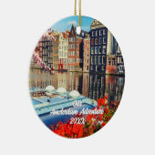 Custom Travel Photo Christmas Tree セラミックオーナメント (右)