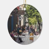 Custom Travel Photo Christmas Tree セラミックオーナメント (左)