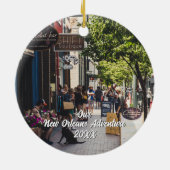 Custom Travel Photo Christmas Tree セラミックオーナメント (裏面)
