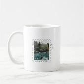 Custom Travel Stamp Photo Memory Mug コーヒーマグカップ (左)