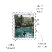 Custom Travel Stamp Photo Memory Mug コーヒーマグカップ