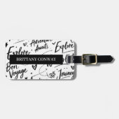 Custom Travel Typography Luggage Tag ラゲッジタグ (正面横)