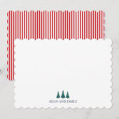 Custom Tree Farm Christmas Stationary サンキューカード (正面/裏面)