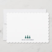 Custom Tree Farm Christmas Stationary サンキューカード (正面)