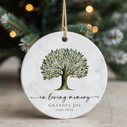 Custom Tree of Life In Loving Memory Keepsake セラミックオーナメント