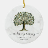 Custom Tree of Life In Loving Memory Keepsake セラミックオーナメント (正面)