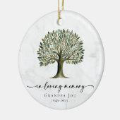 Custom Tree of Life In Loving Memory Keepsake セラミックオーナメント (左)
