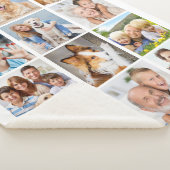 Custom Trendy 12 Photos Collage Family Birthday シェルパブランケット (3/4)
