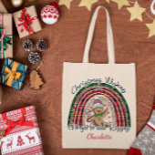 Custom Trendy Christmas Wishes Gingerbread Kisses トートバッグ
