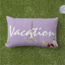 Custom Trendy Eiffel tower on vacation Purple chic