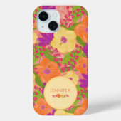 Custom Tropical Bloom Cover– Floral Phone Case Case-Mate iPhoneケース (裏面)