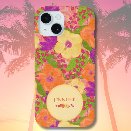 Custom Tropical Bloom Cover– Floral Phone Case Case-Mate iPhoneケース