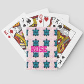 Custom Tropical Turtle Floral Pattern Seamless  トランプ (裏面)