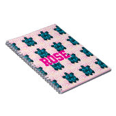 Custom Tropical Turtle Floral Pattern Seamless  ノートブック (右側)