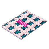 Custom Tropical Turtle Floral Pattern Seamless  ノートブック (左側)