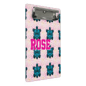 Custom Tropical Turtle Floral Pattern Seamless  ミニクリップボード (アングル)