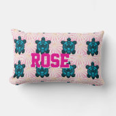 Custom Tropical Turtle Floral Pattern Seamless  ランバークッション (正面)