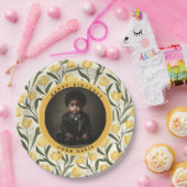 Custom Tulip Flower Boho Birthday ペーパープレート (パーティー)