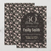 Custom Tulip Themed 5Th Birthday 招待状 (正面/裏面)