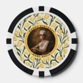 Custom Tulip Themed Girl Birthday Party ポーカーチップ