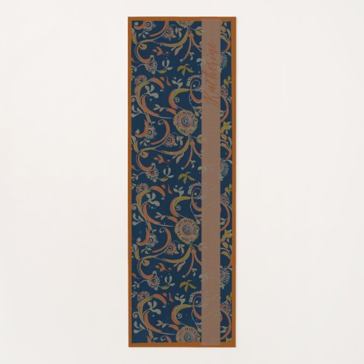 CUSTOM Tumeric + Ginger Swirl Motif Yoga Mat ヨガマット (正面)